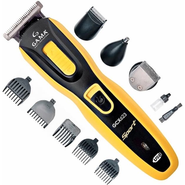 Maquina De Cortar Cabelo Gama GCX623 5 pentes Aço inoxidável Tds Tipos de Cabelo