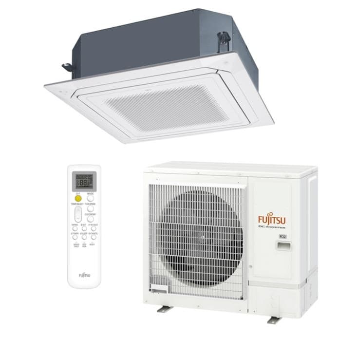 Ar condicionado inversor Fujitsu cassete 35000 Btus, branco, com controle remoto
