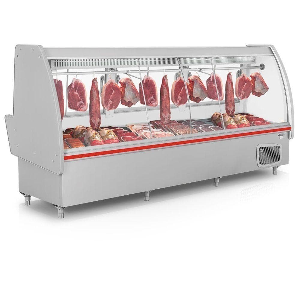 Balcão frigorifico açougue Pop Gaps310d Gelopar, cinza, 220V, expositor carnes