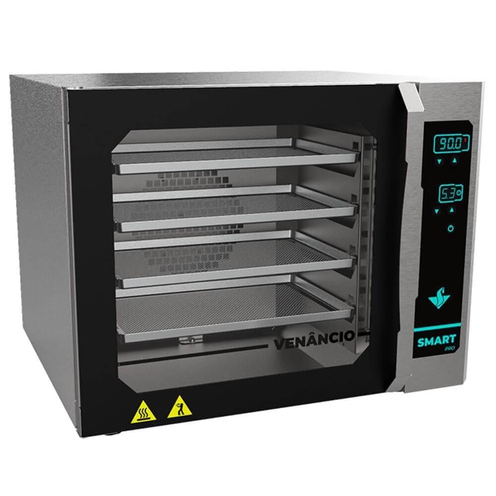 Forno Industrial Elétrico Venâncio Convector Smart Pro Aço Inox com Quatro Esteiras