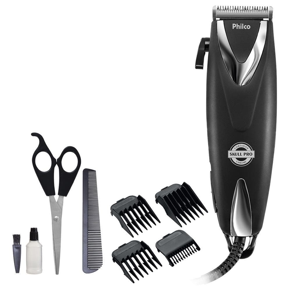 Máquina de Cortar Cabelo Philco PCR12CR Preta 220V