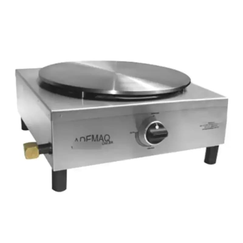 Máquina de Crepe Francês Ademaq Simples Panquequeira a Gás em aço inoxidável