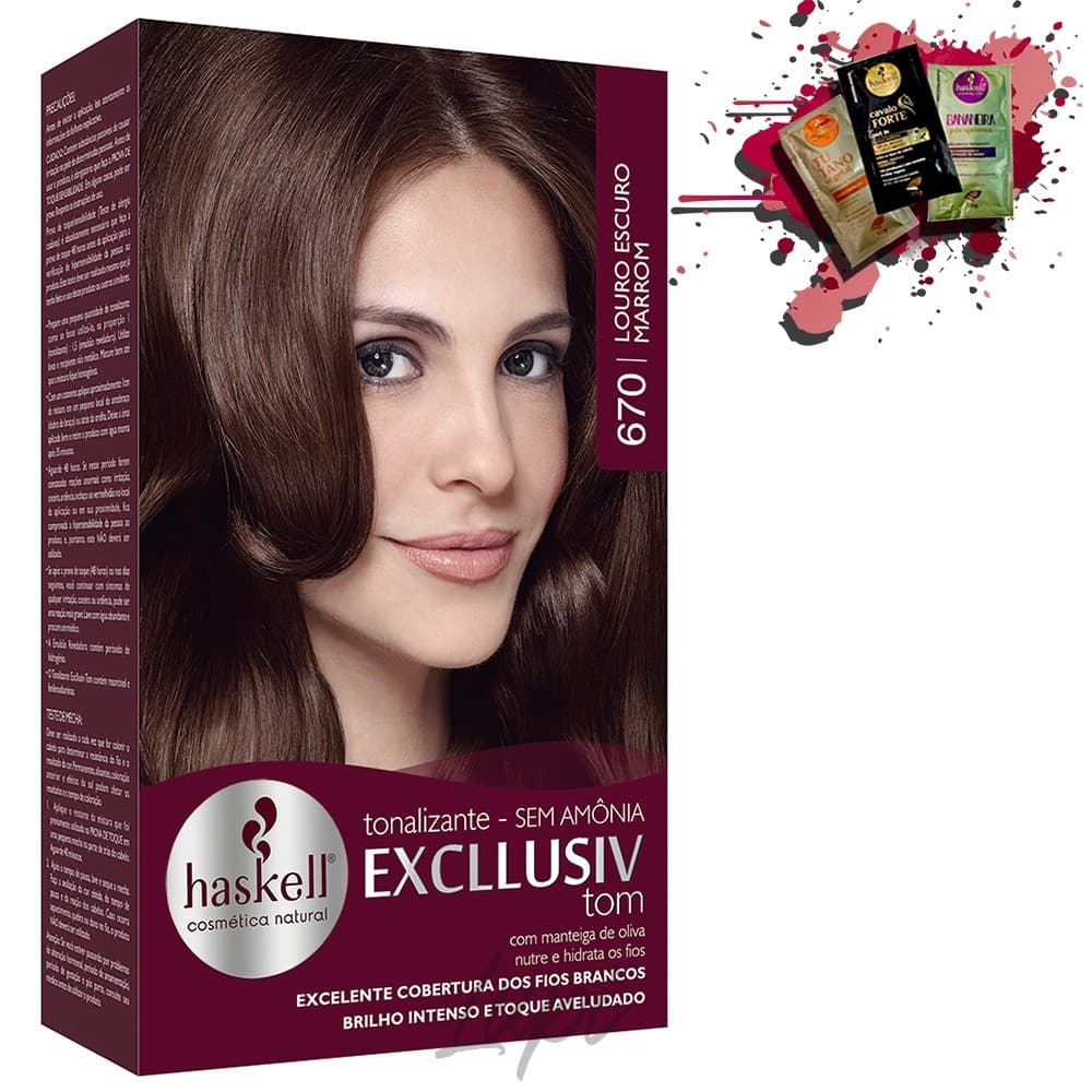 Tonalizante 670 Haskell Excllusiv Tom Louro Escuro Marrom Chocolate