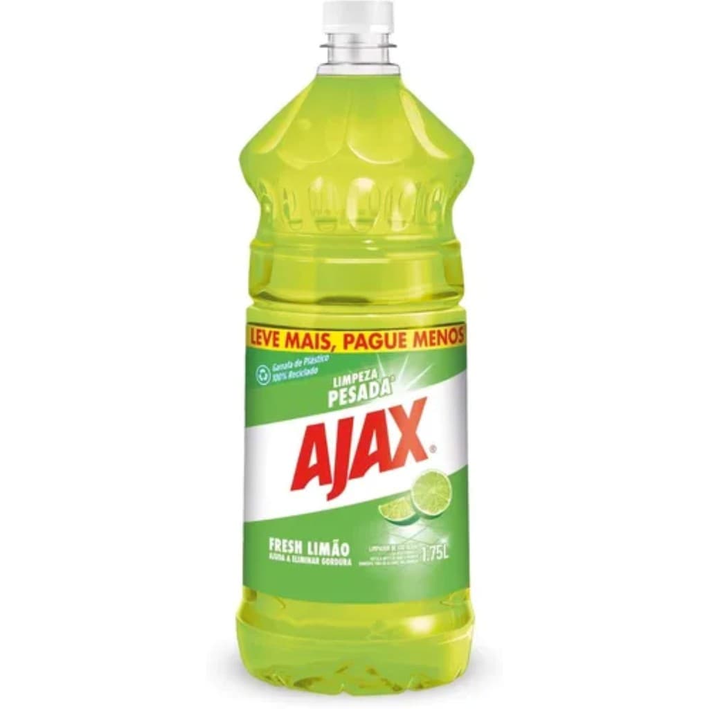 Limpador Perfumado Ajax Limpeza Pesada Fresh Limão 1,75 Litro
