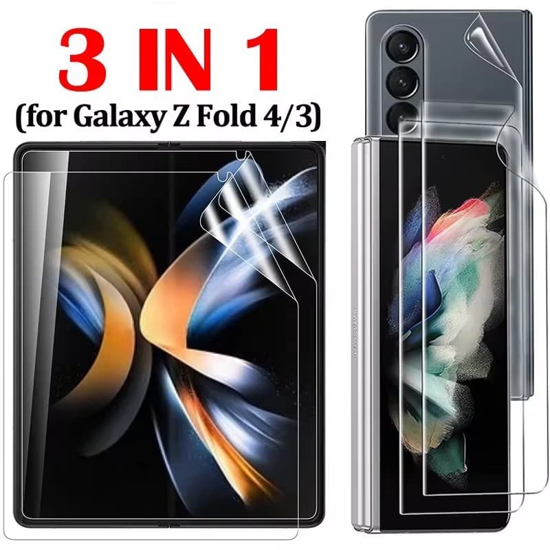 Conjunto de 3 películas protetoras de tela para Samsung Galaxy Z Fold 3/4
