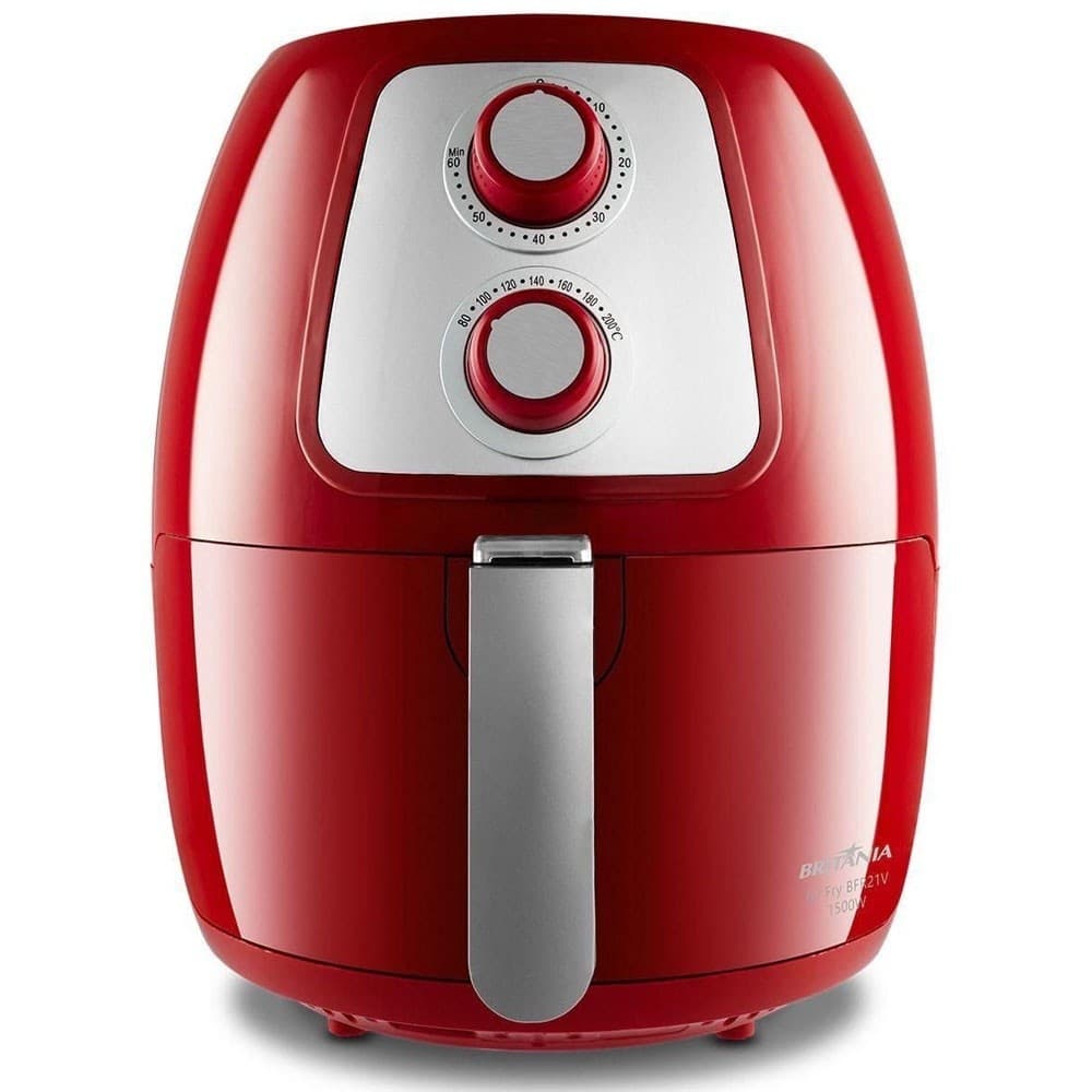 Fritadeira Elétrica Britania Air Fry Vermelha 4 Litros 1500W 220V
