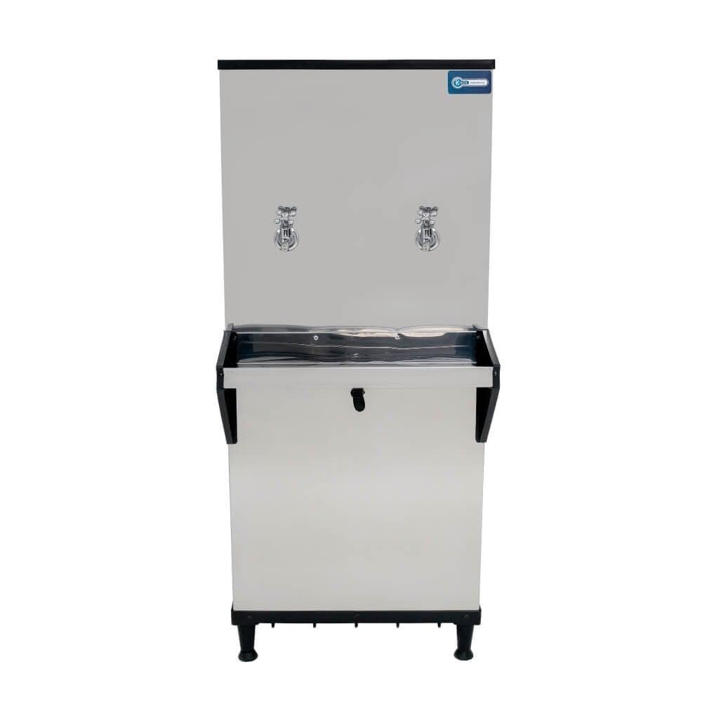 Bebedouro Industrial de Coluna Knox 50 Litros com 2 Torneiras Geladas Inox