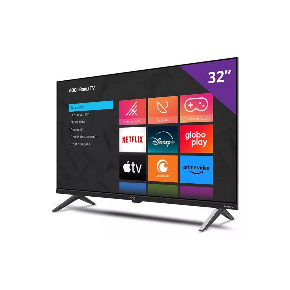 TV Led 32 polegadas Smart TV Roku TV WIFI HD HDMI 32S545 AOC