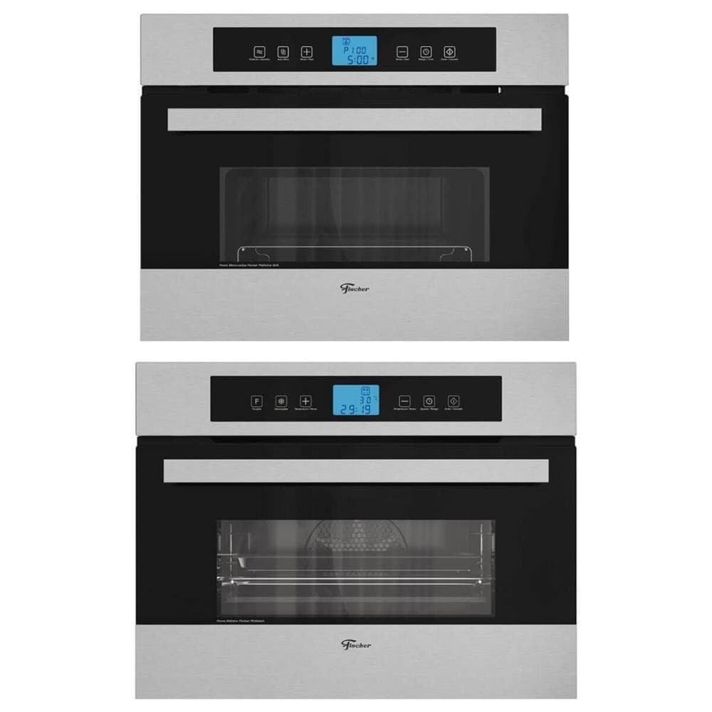 Kit Forno Elétrico Fischer Platinium Embutir 43L Air Fryer e 35L Micro-Ondas com 8 Funções