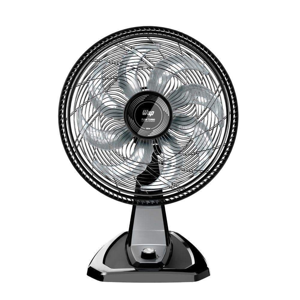 Ventilador WAP Flow Turbo Preto mesa e parede 50cm 8 pás