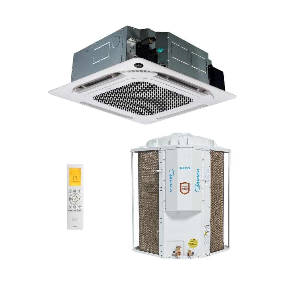 Ar Condicionado Split Cassete Inverter Midea 24000 BTUs Frio 40KVQD24M5 - 220V com controle remoto