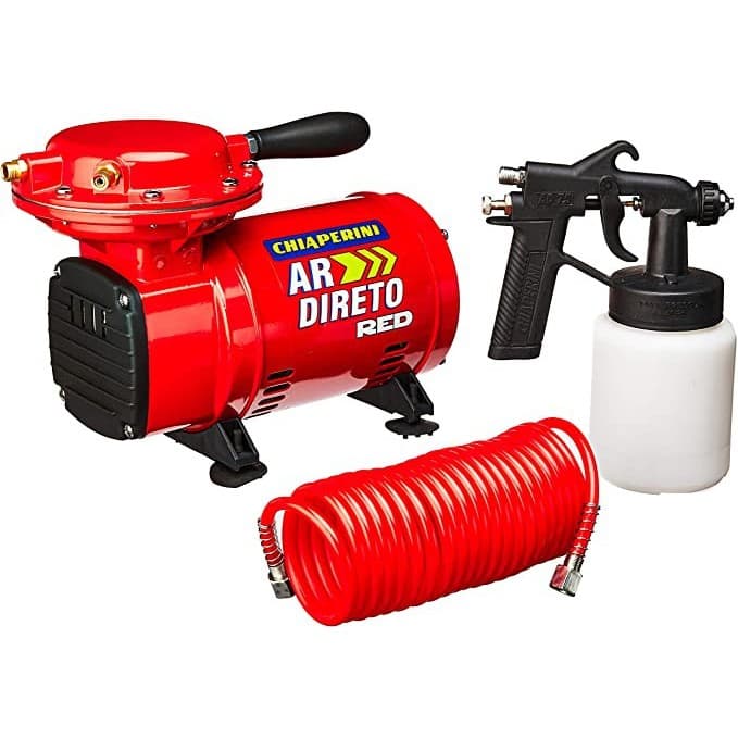 Compressor de Ar Direto Chiaperini Red com Spray Gun e Tanque de Tinta