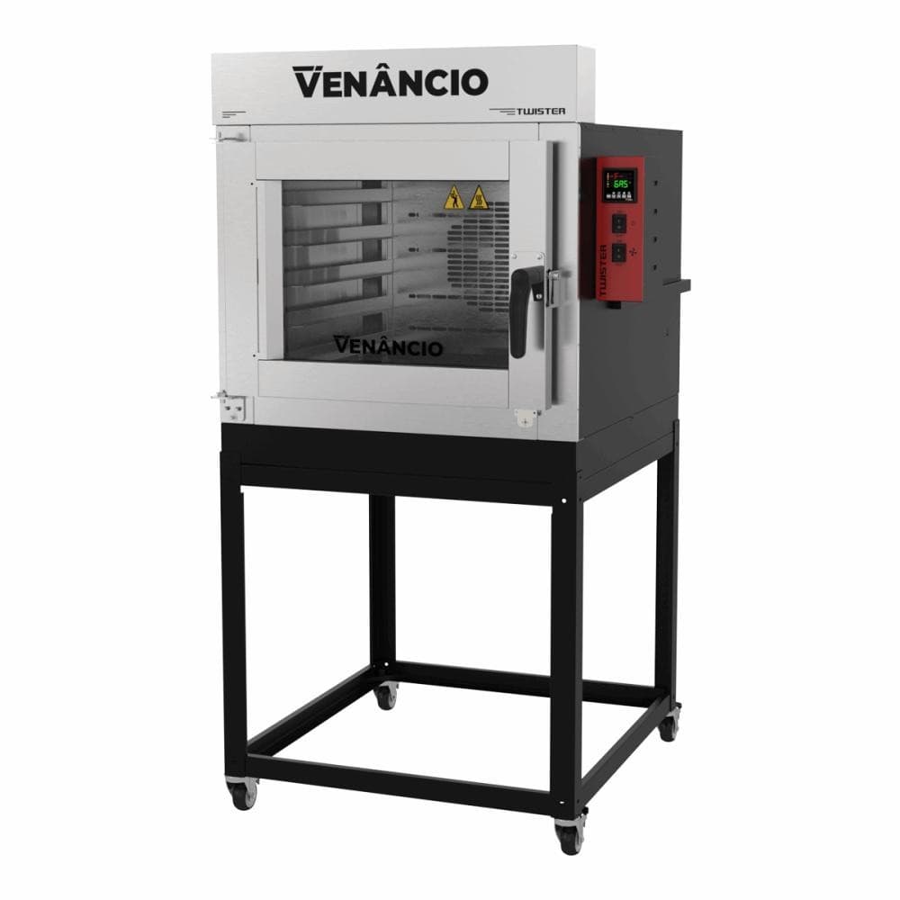 Forno Turbo Venâncio Twister a Gás com Base 220V para 5 Esteiras