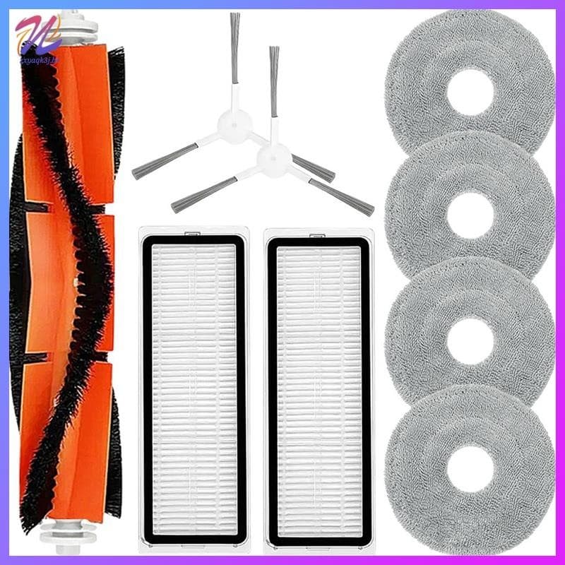 Kit de reposição para aspirador de pó Xiaomi S20 Plus com escova lateral, filtros HEPA, mop e pano