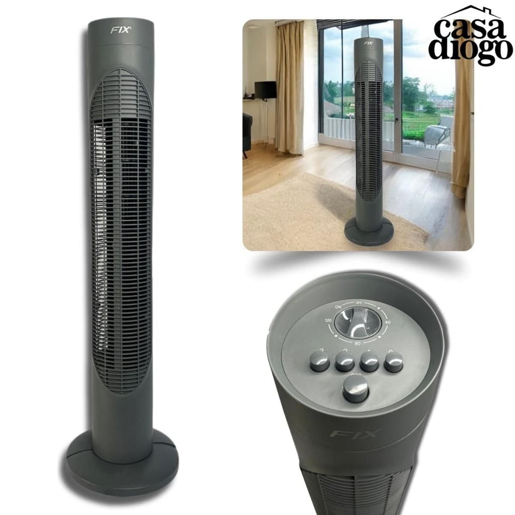 Ventilador de Torre Vertical 3 Níveis de Velocidade Silencioso Resfriamento Quarto Sala Escritório