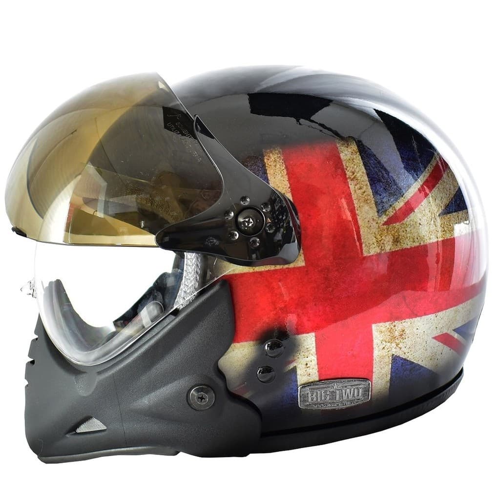 Capacete Peels F21 Reino Unido Custom Com Queixeira Aberto