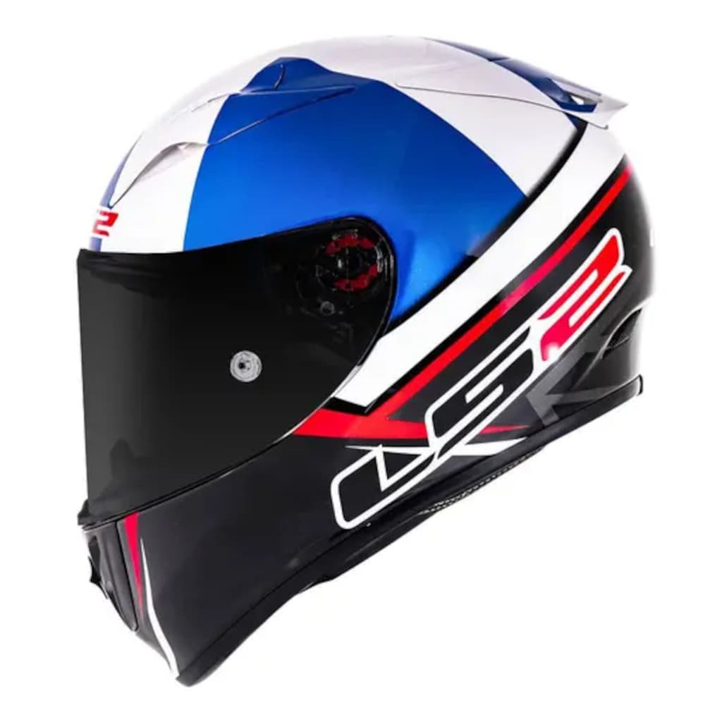 Capacete Tricomposto LS2 FF323 Arrow R John Mchpee Azul e Branco Brilhante