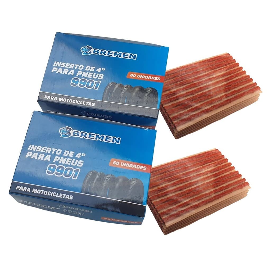 Kit de reparo macarrão para pneus moto Bremen 4 polegadas 9901