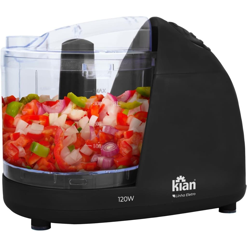 Mini Processador Triturador Moedor De Alimentos 1200W Kian 500ml Preto127v