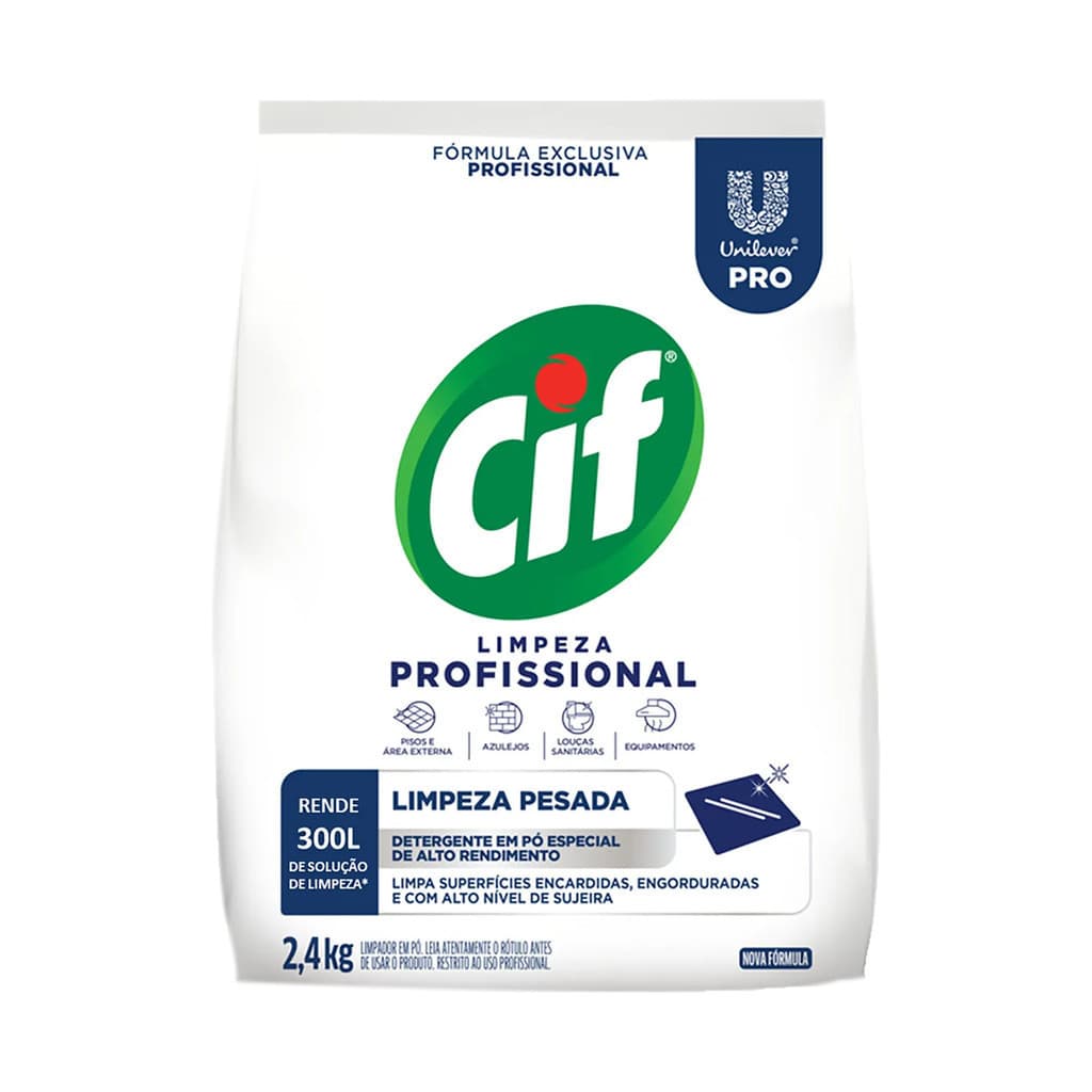 Cif Limpador em Pó Limpeza Profissional 2,4kg Cif