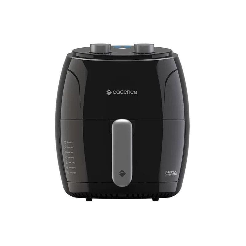 Fritadeira Air Fryer 1300W 220v FRT410 Cadence preta, design elegante, controles visíveis