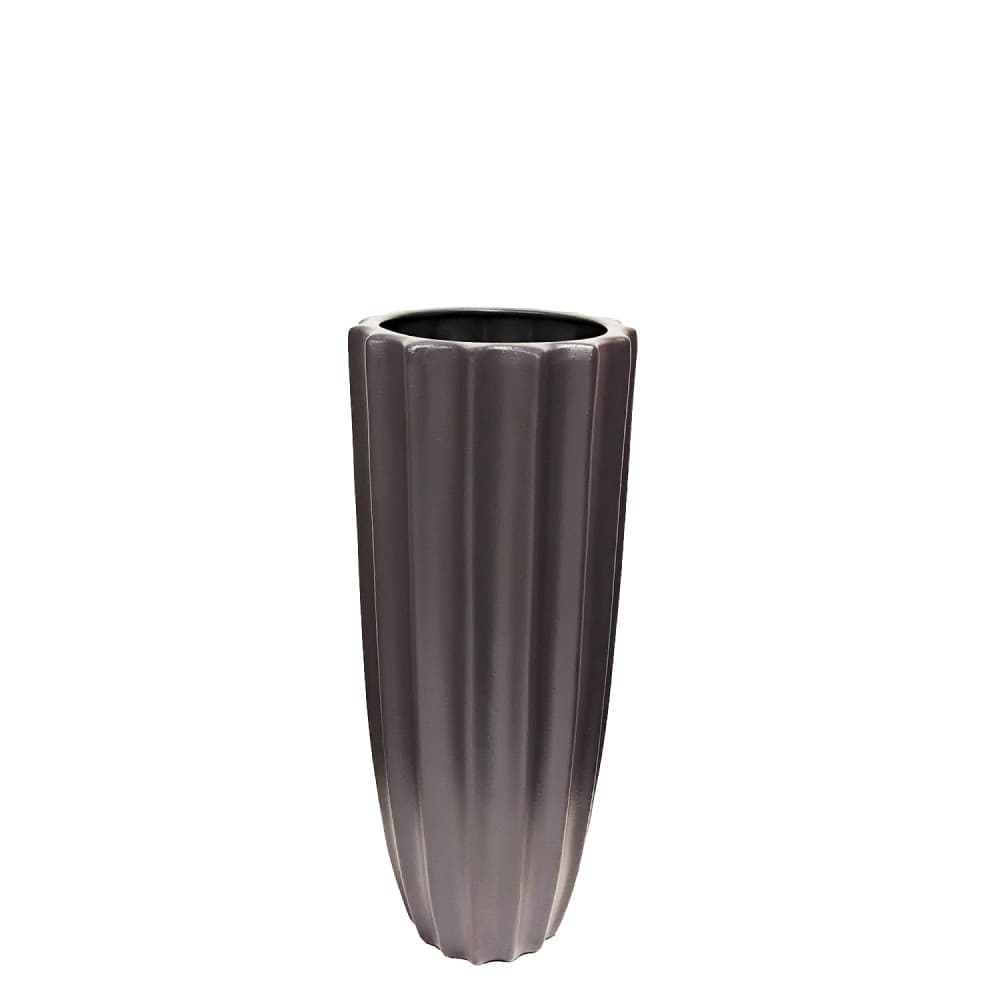 Vaso de chão boca larga chocolate rústico 51x21cm