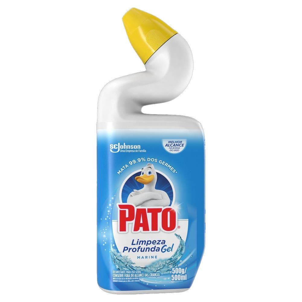 Desinfetante Gel Uso Geral Marine Pato Limpeza Profunda Squeeze 500ml