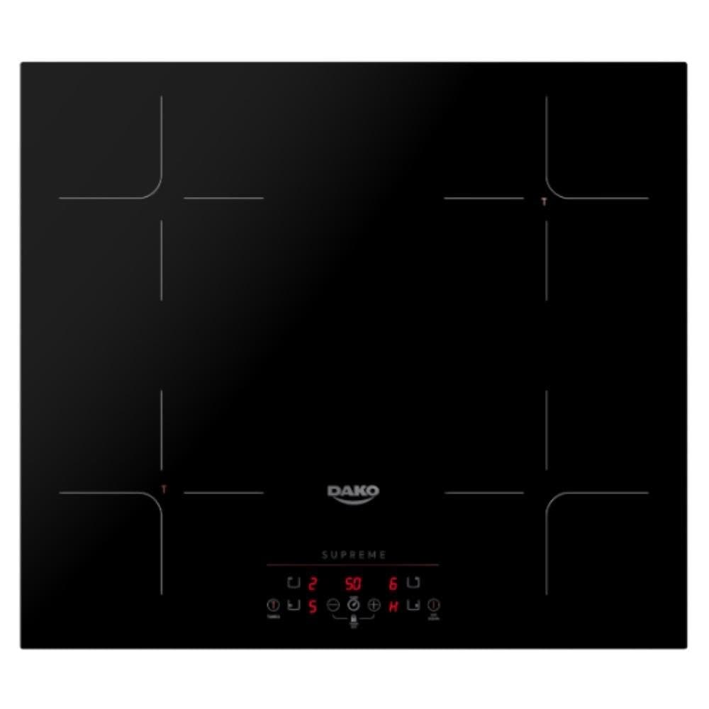 Fogão Cooktop Elétrico Dako Indução Automático 4 Bocas com Timer Tela Digital 220v Dako