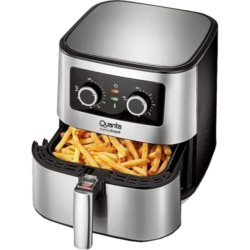 Fritadeira elétrica Quanta Familysnack Inox 5.5 litros QTAF500 220V/60HZ com batatas fritas