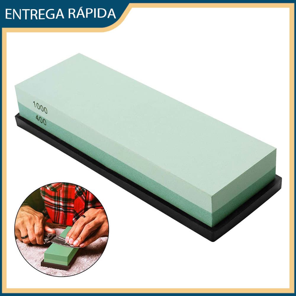 Pedra de afiar de facas 400/1000 para uso doméstico e profissional