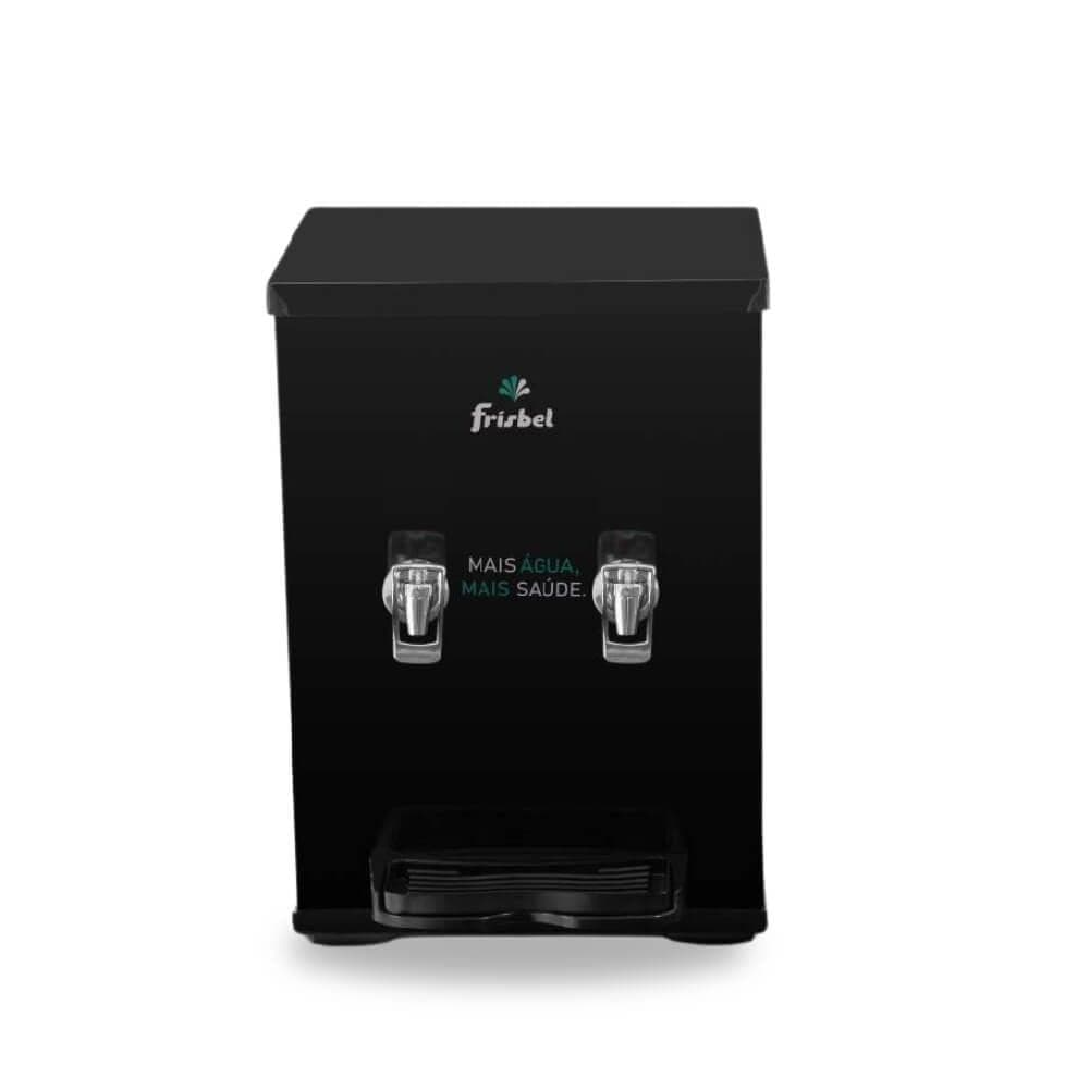 Bebedouro industrial de mesa Frisbel 10 litros com 2 torneiras geladas, preto, 110V