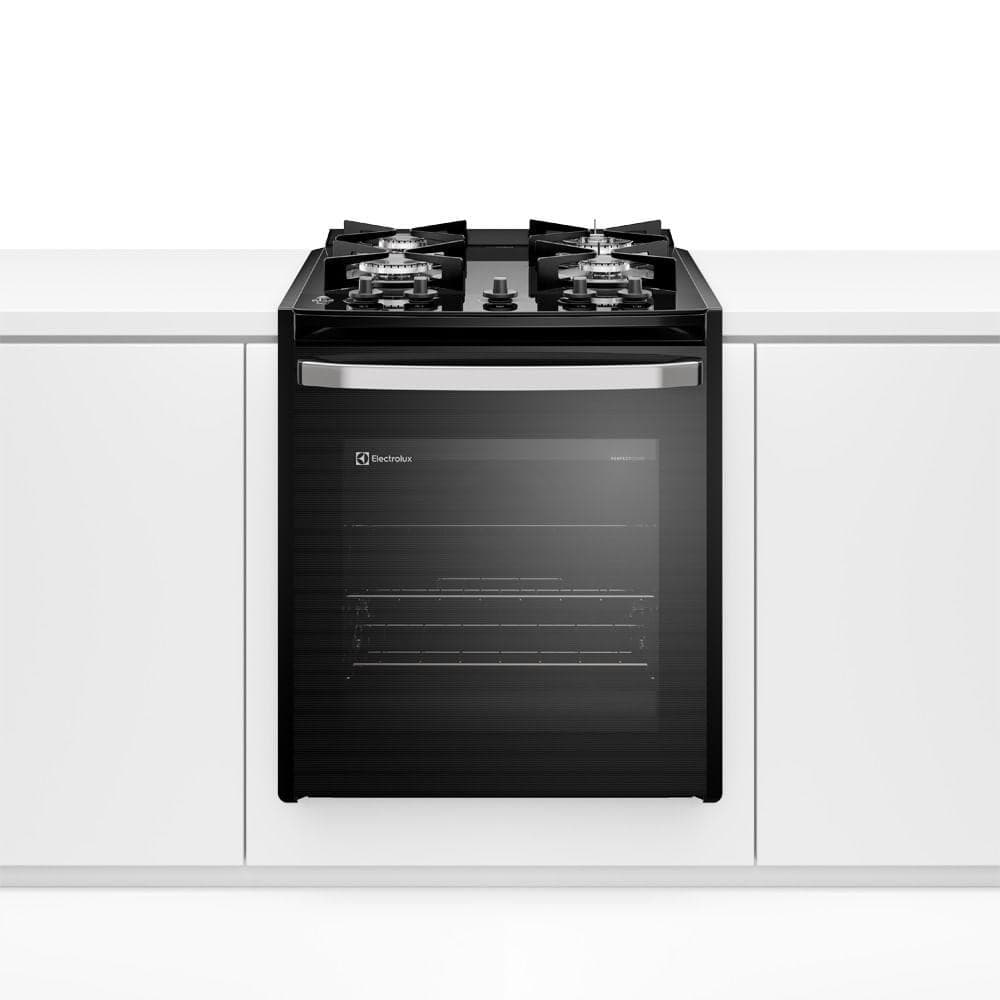 Fogão de Embutir 4 bocas Electrolux Preto Experience Mesa de Vidro e Tripla Chama FE4BP