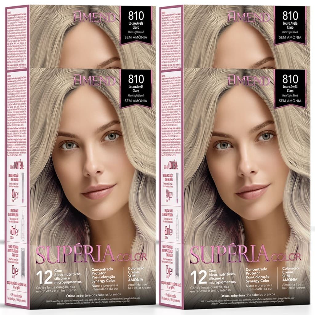 Tonalizante Amend Supéria Color 810 Louro Avelã Claro