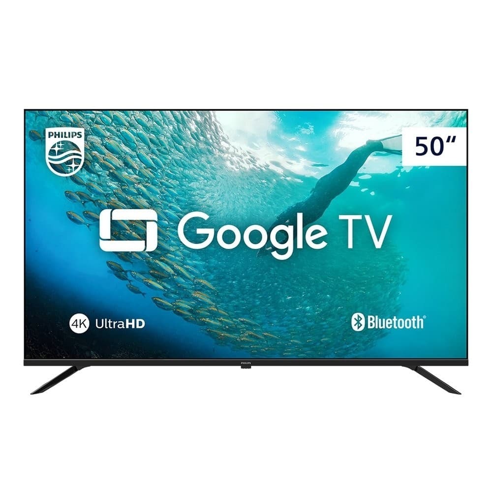 Smart TV LCD LED 50' Philips 4K UHD com Google TV e Bluetooth
