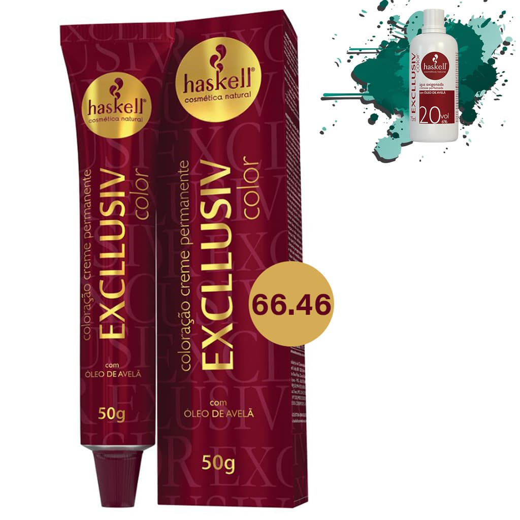 Coloração Creme - 66.46 Vermelho Especial Cereja Excllusiv Color Haskell
