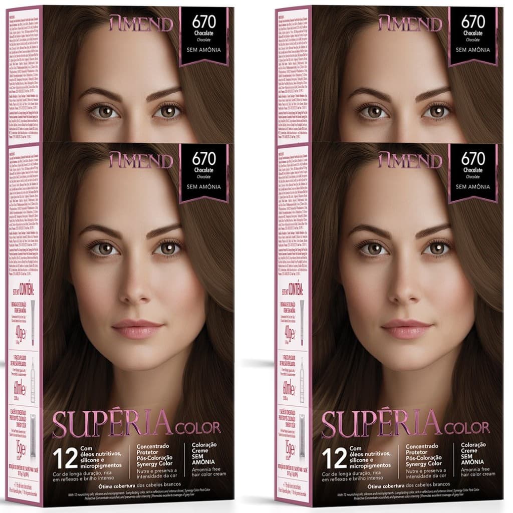Tonalizante Amend Supéria Color 670 Chocolate