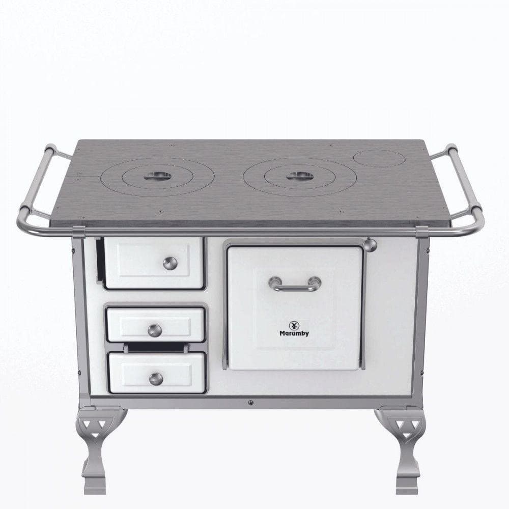 Fogão A Lenha 2 Bocas Marumby Nr 1 Saída Chaminé Direita Branco