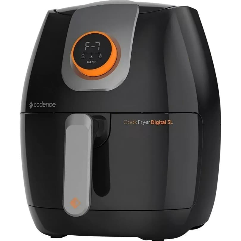 Fritadeira elétrica preta Cadence Cook Fryer Digital 3L