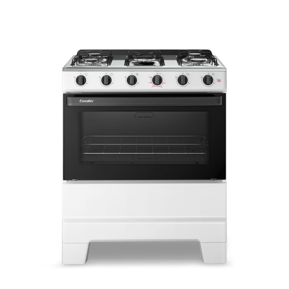 Fogão 5 Bocas com Mesa Inox e Acendimento Manual Ideal Pop 5120 Esmaltec