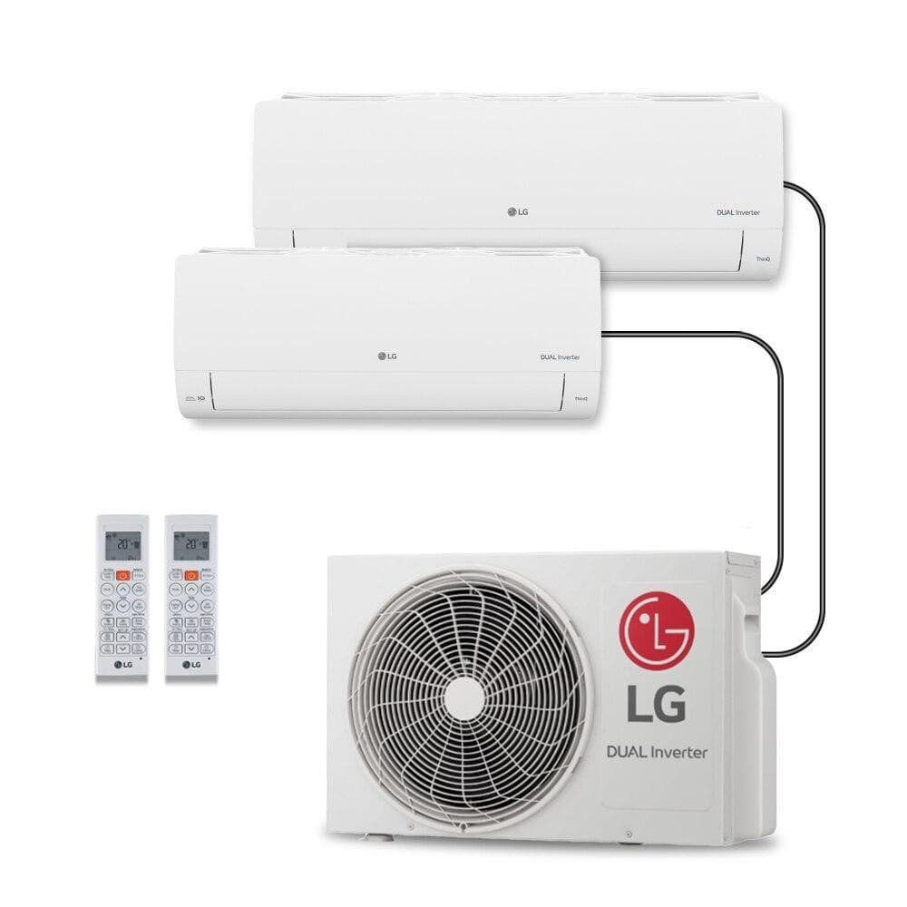 Ar-condicionado bi-split inverter LG 16000 BTUs Dual Voice com controles
