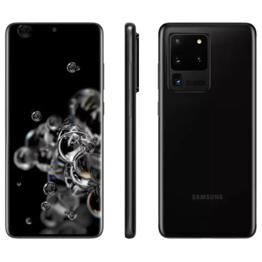 Smartphone Samsung Galaxy S20 Ultra 128 GB Cosmic Black com câmera traseira quadrupla