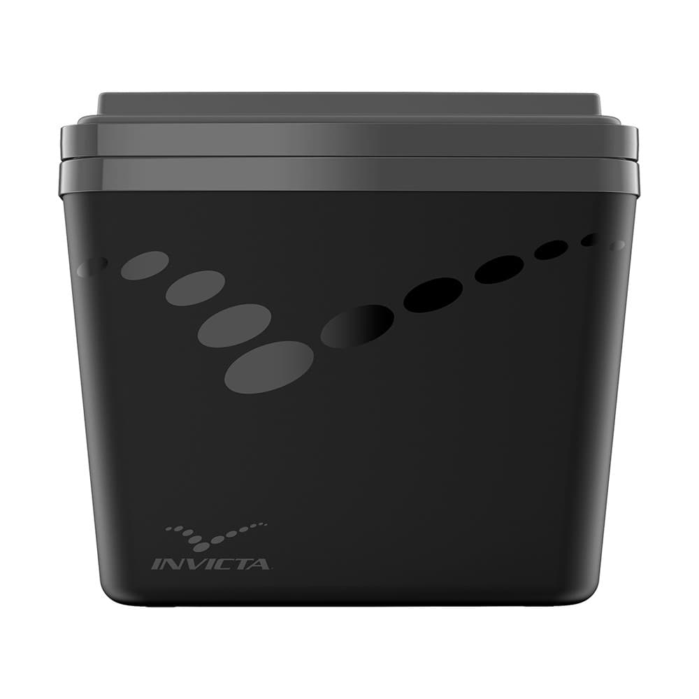 Caixa Térmica Pop 34qt 32 Litros Preto - Invicta, design robusto com padrão de círculos cinzentos, marca Invicta gravada.
