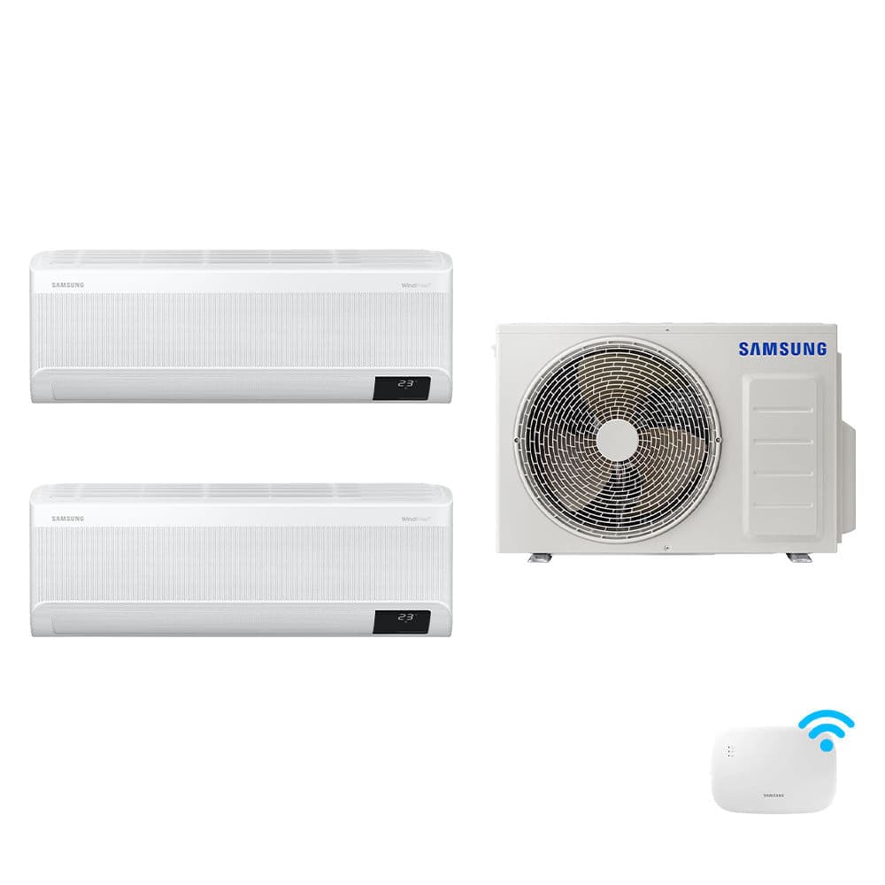 Ar Condicionado Samsung WindFree 18.000 BTUs Conjunto com Duas Unidades Internas e Controle Remoto