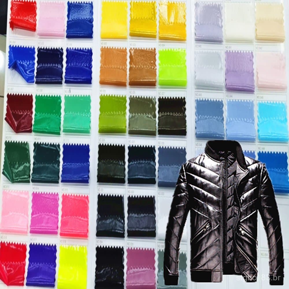Em estoque: Tecido revestido de nylon 20D, à prova de penas, impermeável e resistente a óleo, com filme perolado e couro