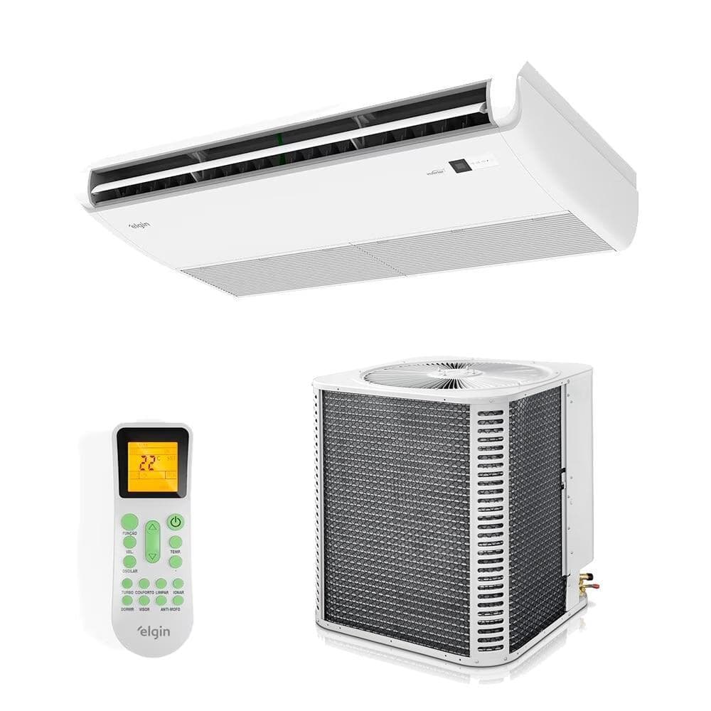 Ar-condicionado split inverter piso teto branco Elgin Eco com controle remoto