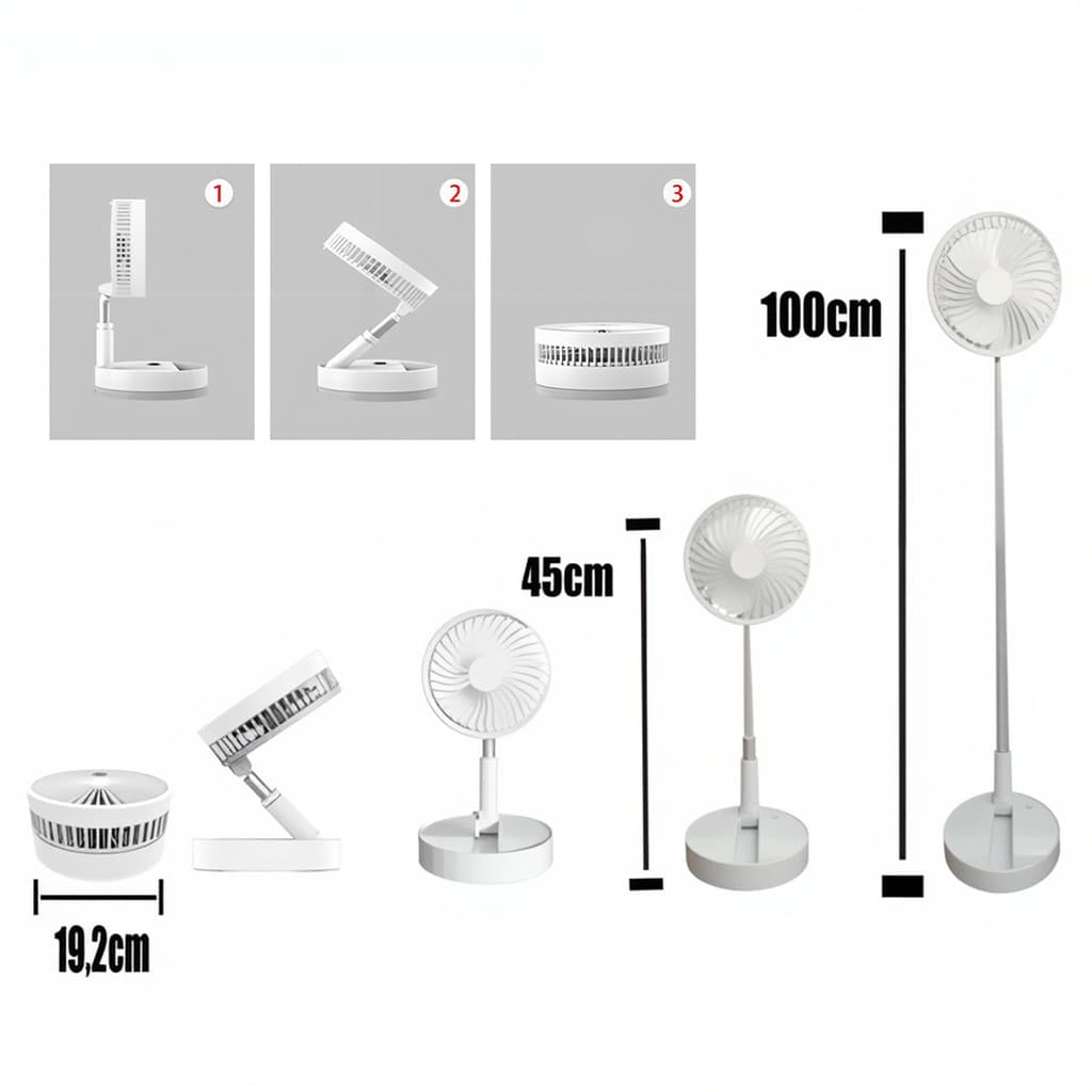 Ventilador de Mesa Portatil Usb Portatil Recarregavel Mini Pequeno Cooler Para Celular