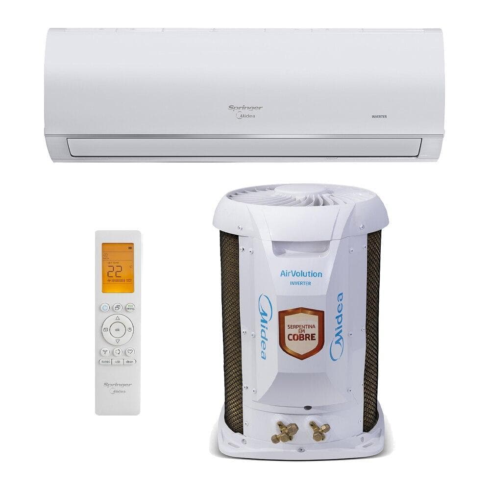 Ar-condicionado Split Inverter 22000 BTUs Springer Midea Airvolution Connect High Wall Frio 42AFVCI22S5/38TVCI22S5 220V