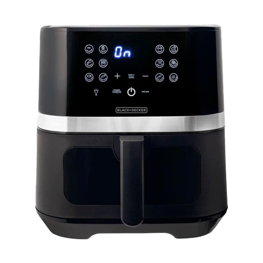 Fritadeira Air Fryer Black Decker 7 Litros AFDLG Preta e Inox