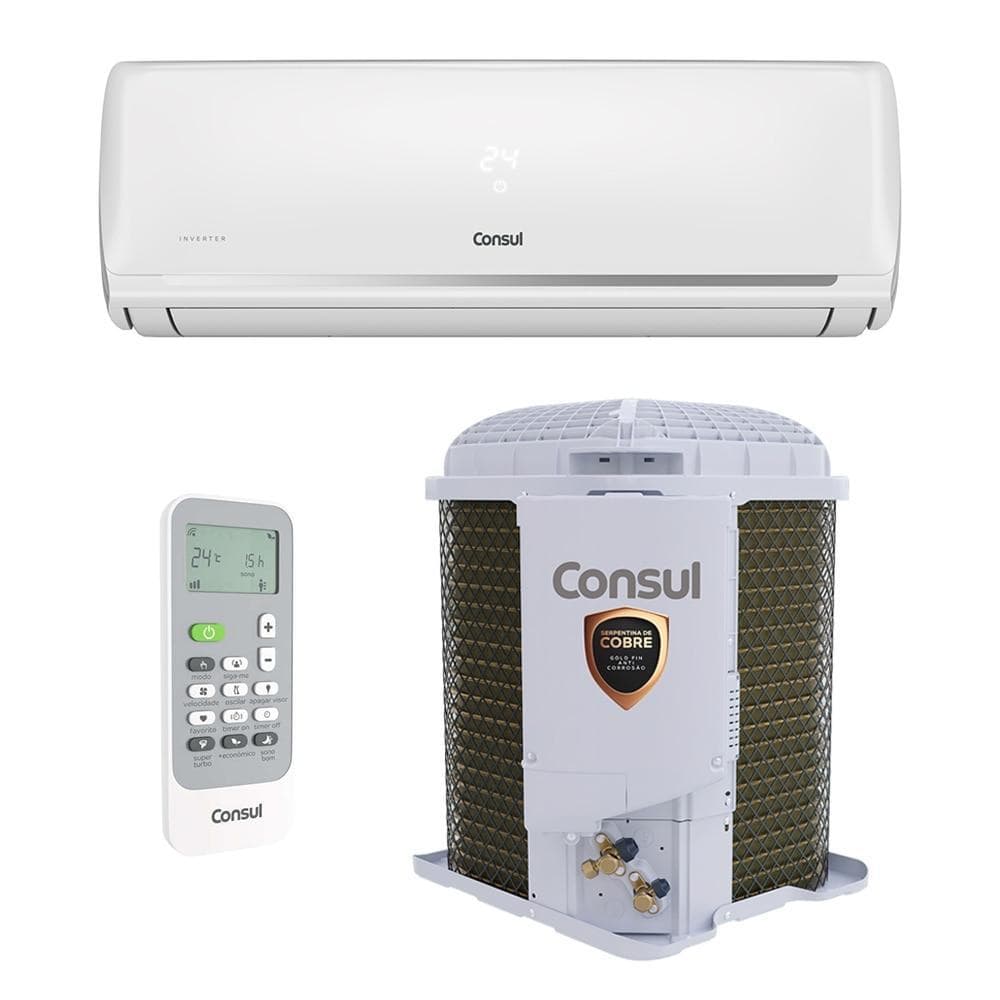 Ar-condicionado split Consul CBK12EBBNA, 12000 BTUs, apenas frio, 220V, com controle remoto