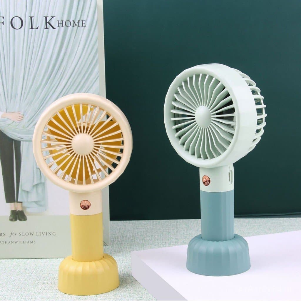 Ventilador portátil, ventilador pequeno bicolor, ventilador portátil recarregável, mini ventilador, ventilador para estu